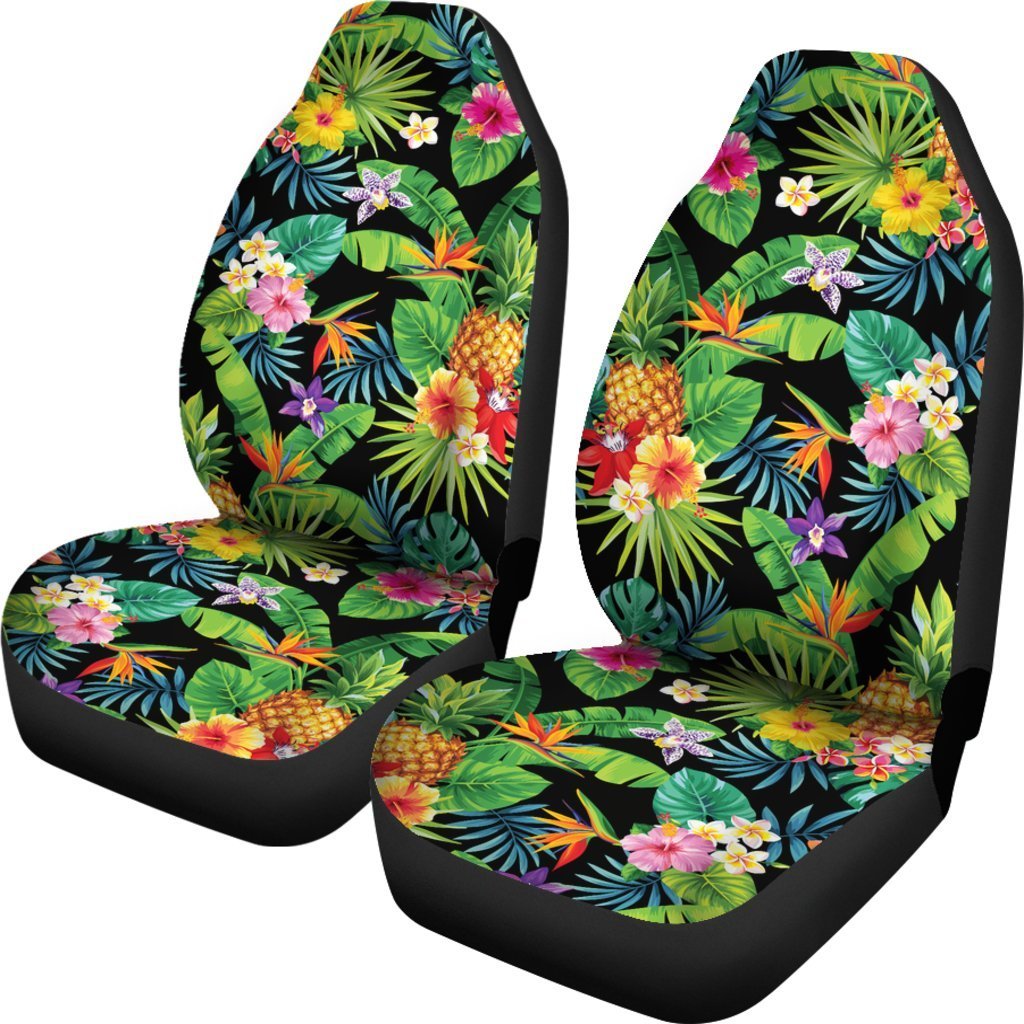 Summer Seat Cover For Car/ Aloha Hawaiian Tropical Pattern Print Universal Fit Car Seat Covers