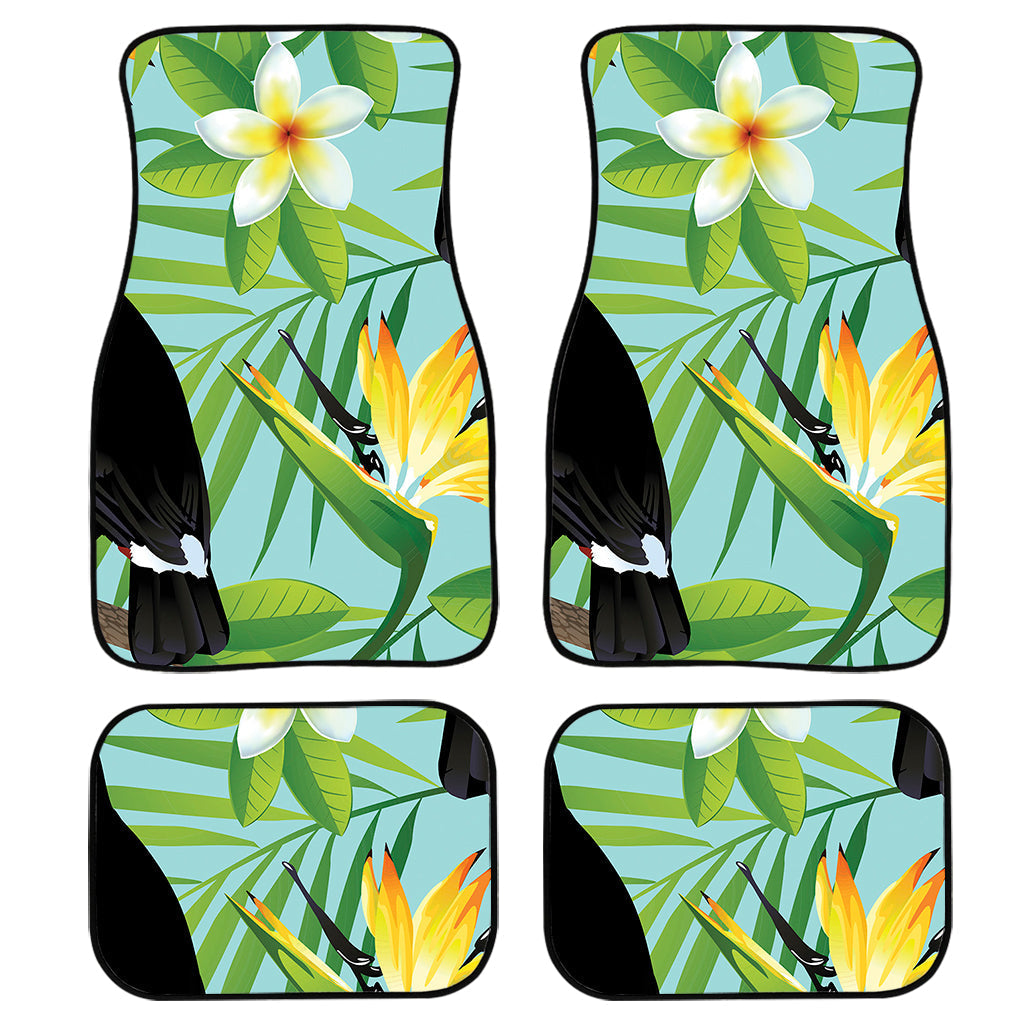 Aloha Keel-Billed Toucan Print Front And Back Car Floor Mats/ Front Car Mat