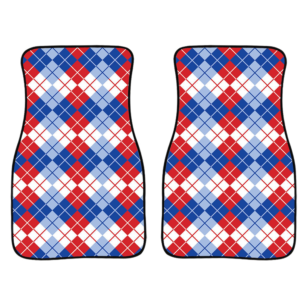 American Argyle Pattern Print Front And Back Car Floor Mats/ Front Car Mat