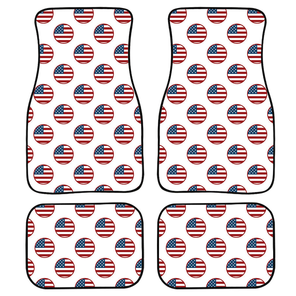 American Circle Flag Pattern Print Front And Back Car Floor Mats/ Front Car Mat