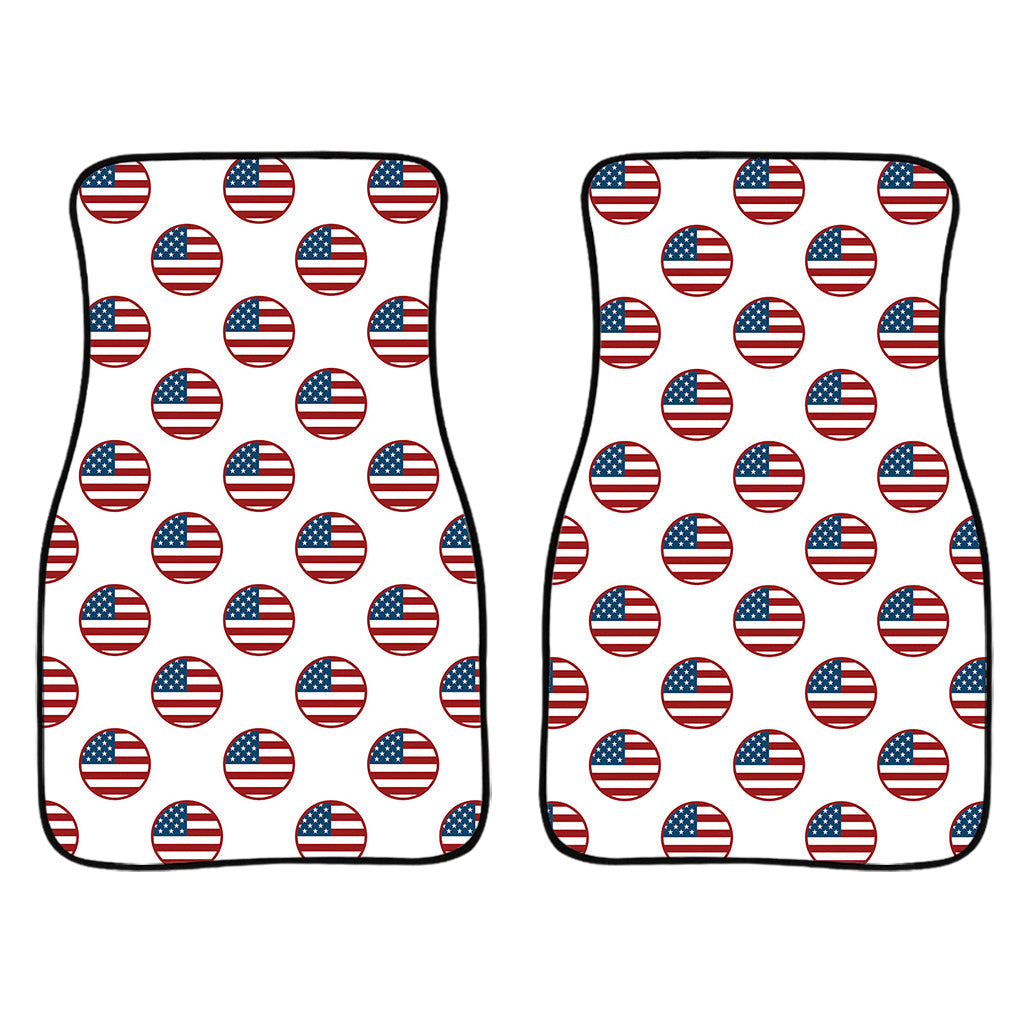 American Circle Flag Pattern Print Front And Back Car Floor Mats/ Front Car Mat