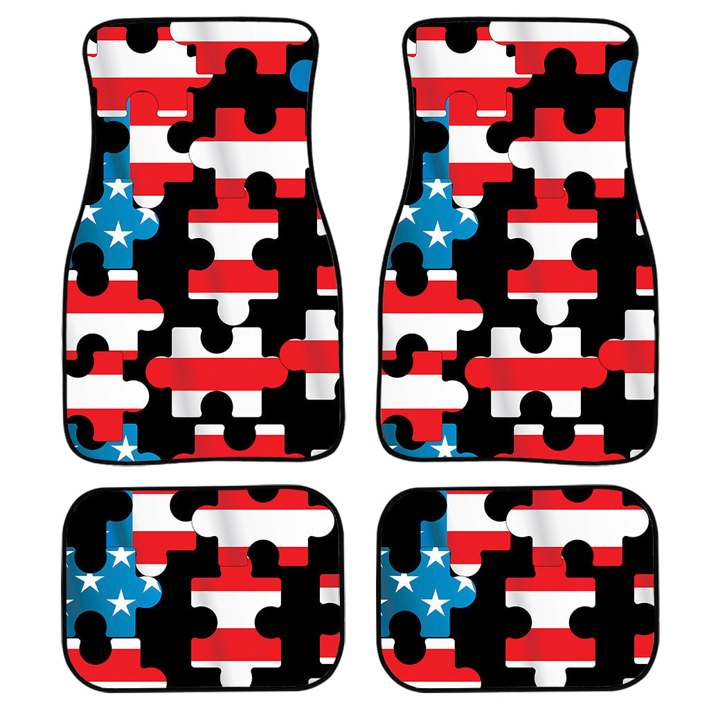 American Flag Jigsaw Puzzle Print Front And Back Car Floor Mats/ Front Car Mat
