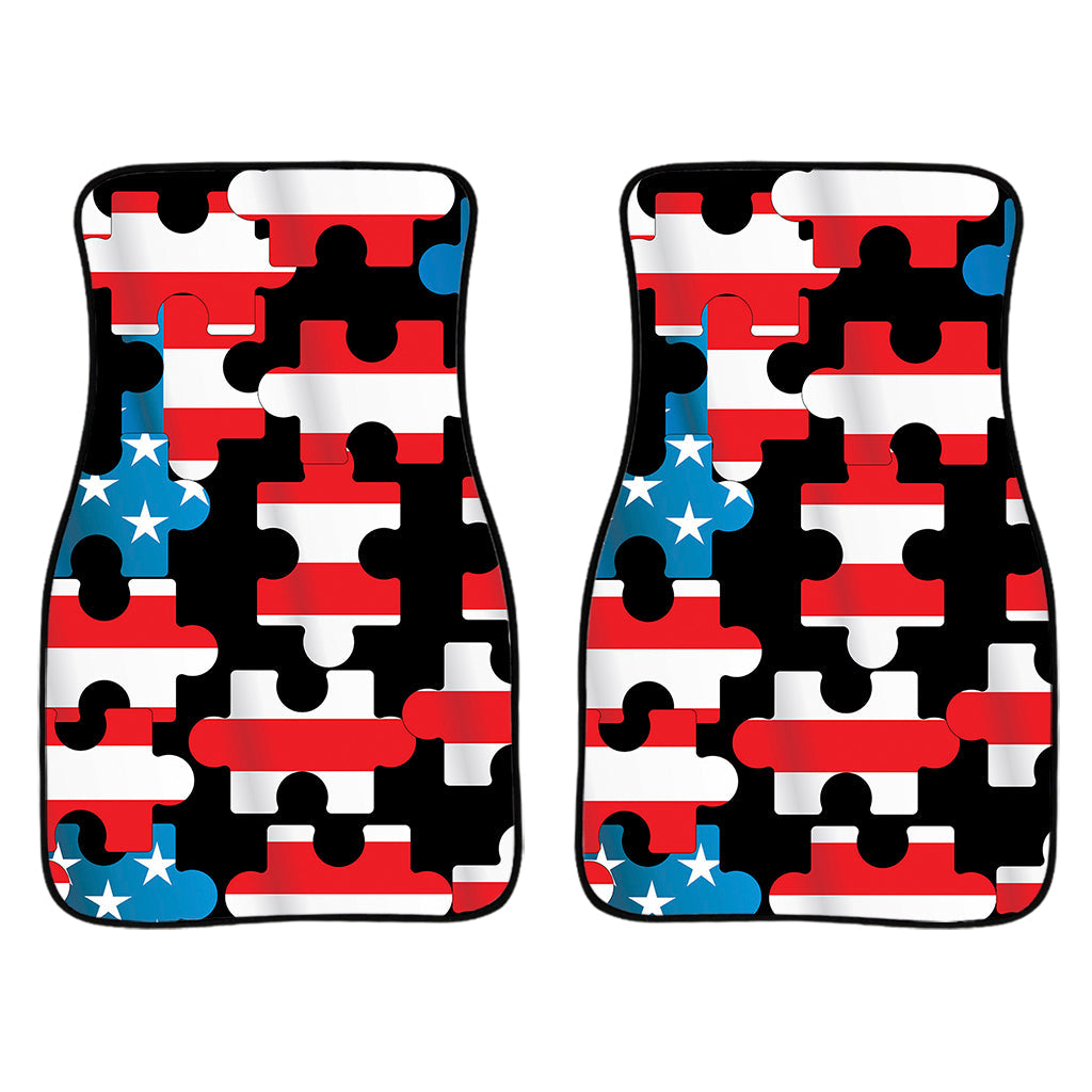 American Flag Jigsaw Puzzle Print Front And Back Car Floor Mats/ Front Car Mat