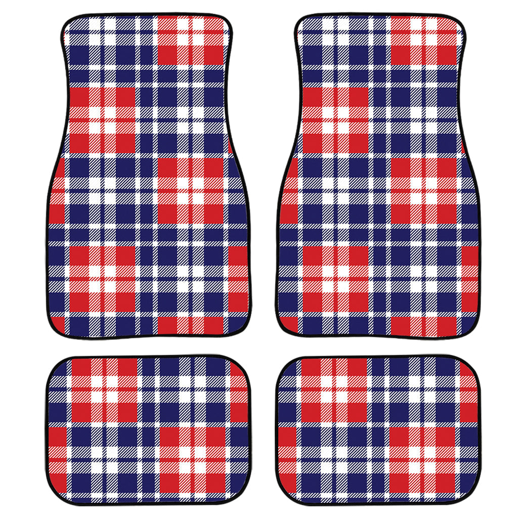 American Independence Day Plaid Print Front And Back Car Floor Mats/ Front Car Mat