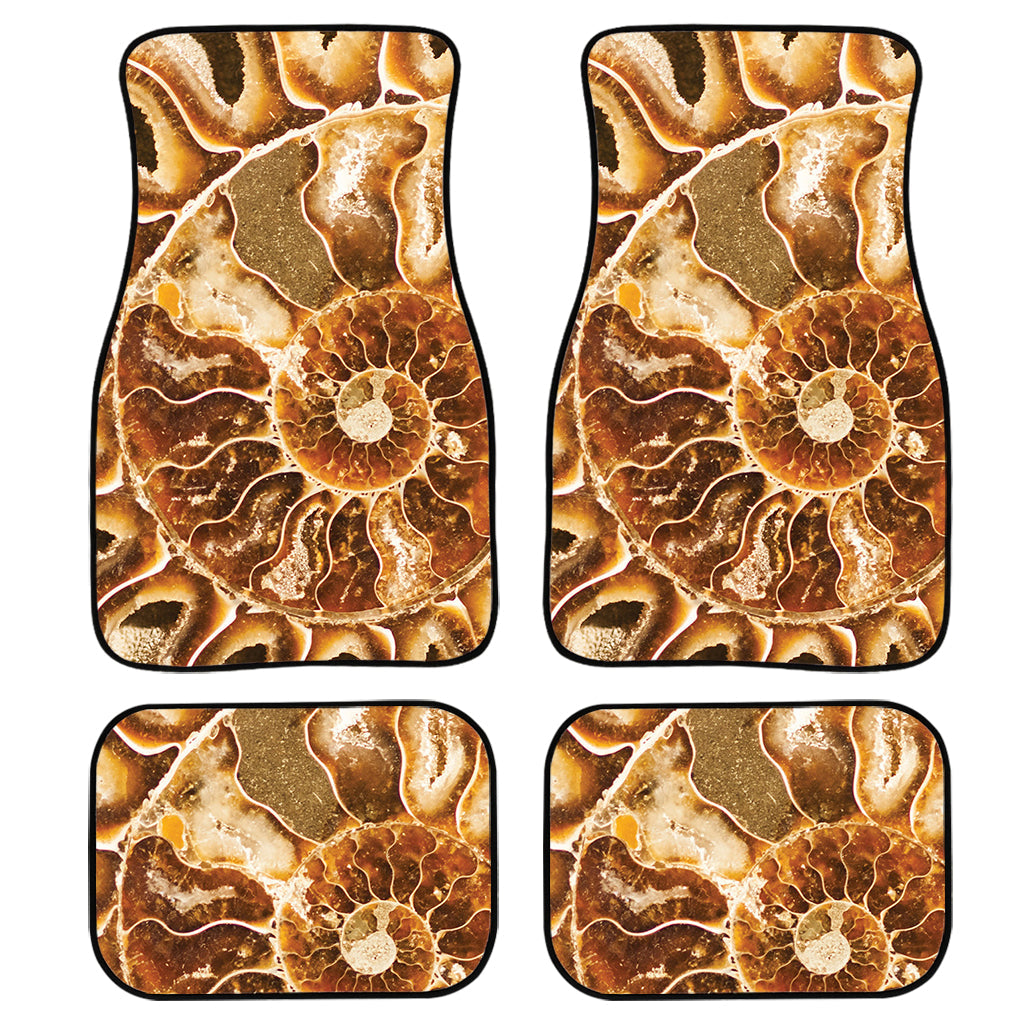 Ammonite Fossil Print Front And Back Car Floor Mats/ Front Car Mat