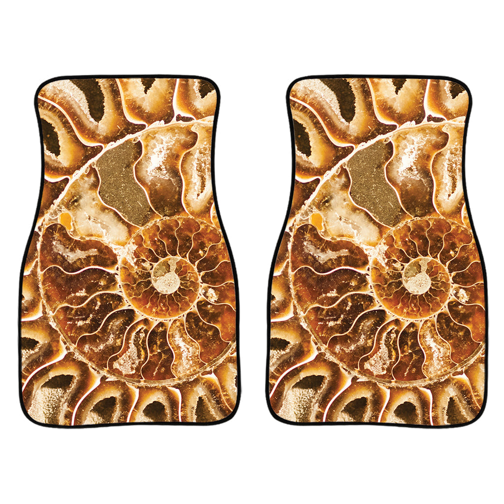 Ammonite Fossil Print Front And Back Car Floor Mats/ Front Car Mat