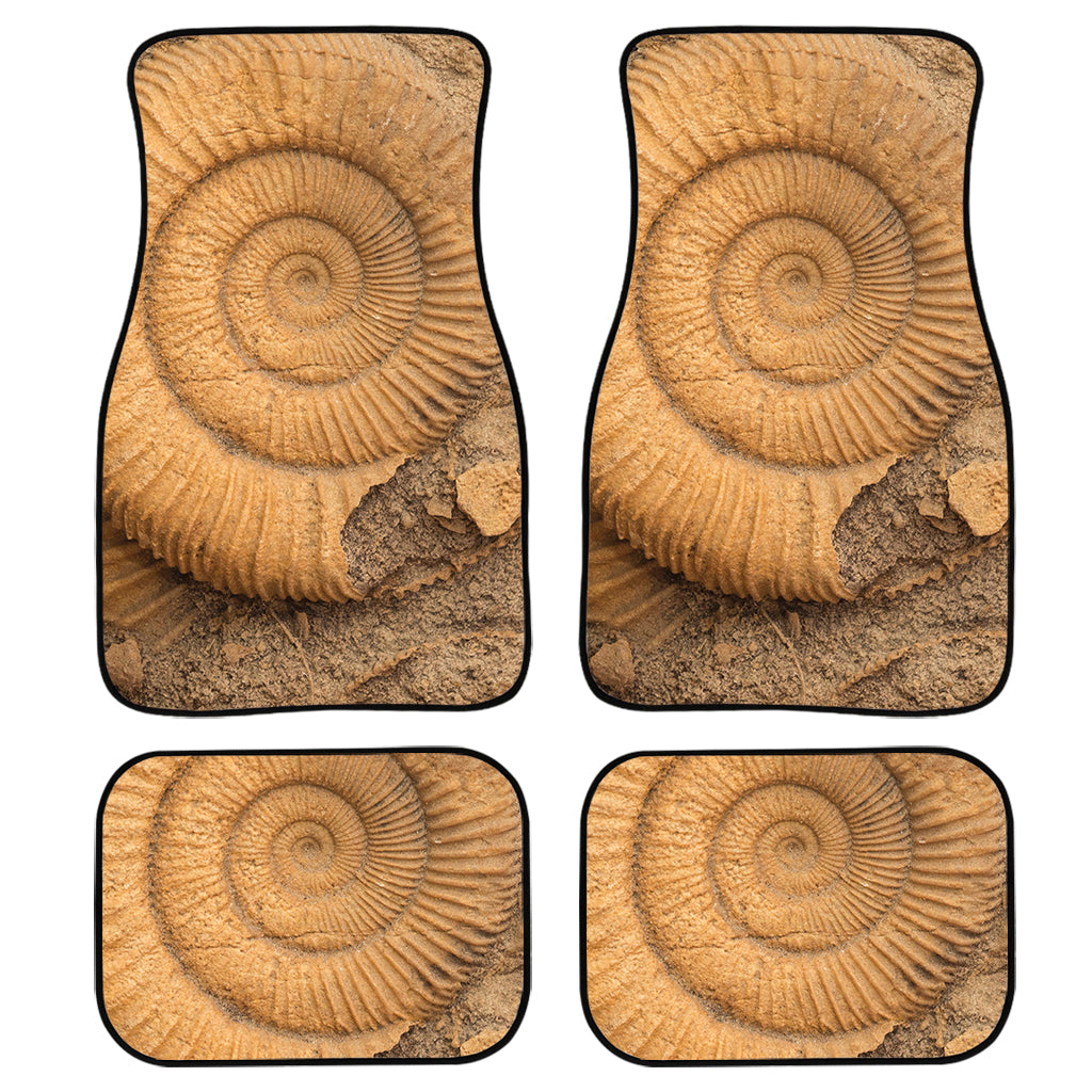 Ammonite Shell Fossil Print Front And Back Car Floor Mats/ Front Car Mat