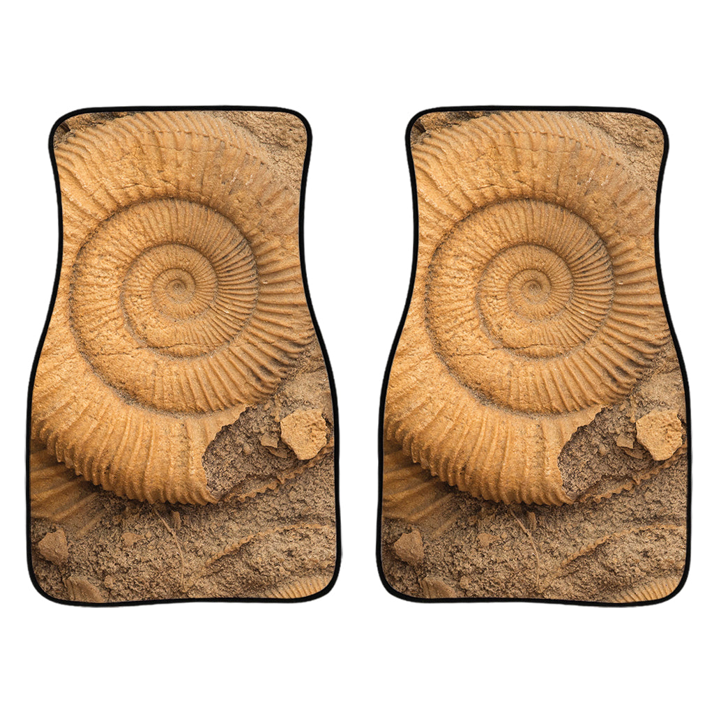 Ammonite Shell Fossil Print Front And Back Car Floor Mats/ Front Car Mat