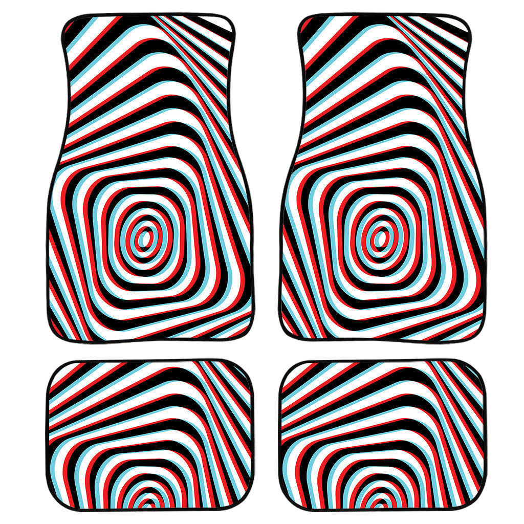Anaglyph Optical Illusion Print Front And Back Car Floor Mats/ Front Car Mat