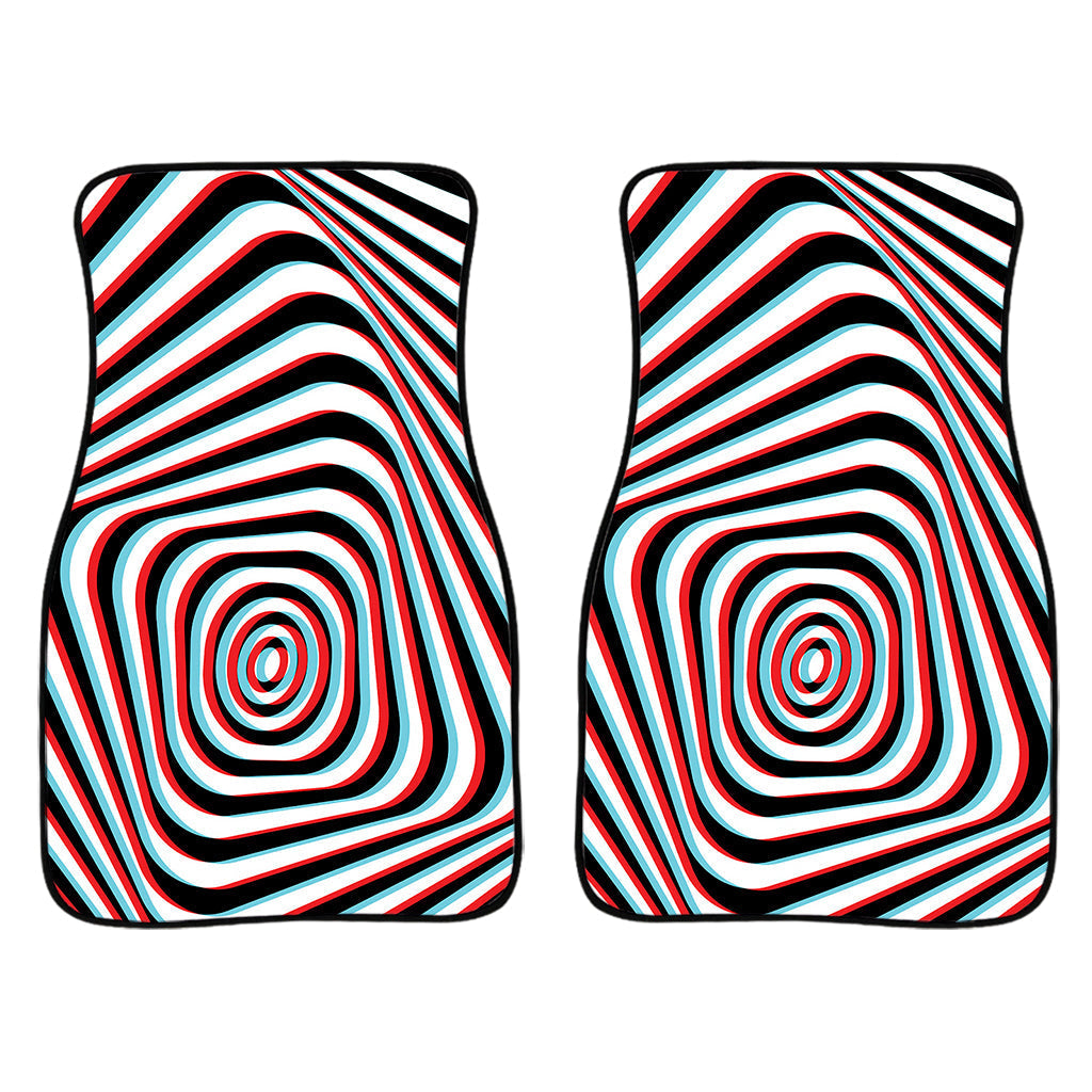 Anaglyph Optical Illusion Print Front And Back Car Floor Mats/ Front Car Mat