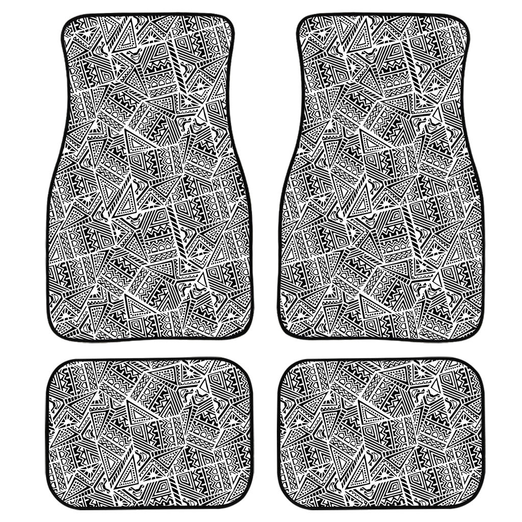 Ancient Aztec Tribal Pattern Print Front And Back Car Floor Mats/ Front Car Mat