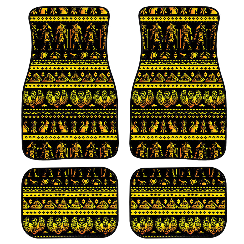 Ancient Egyptian Pattern Print Front And Back Car Floor Mats/ Front Car Mat