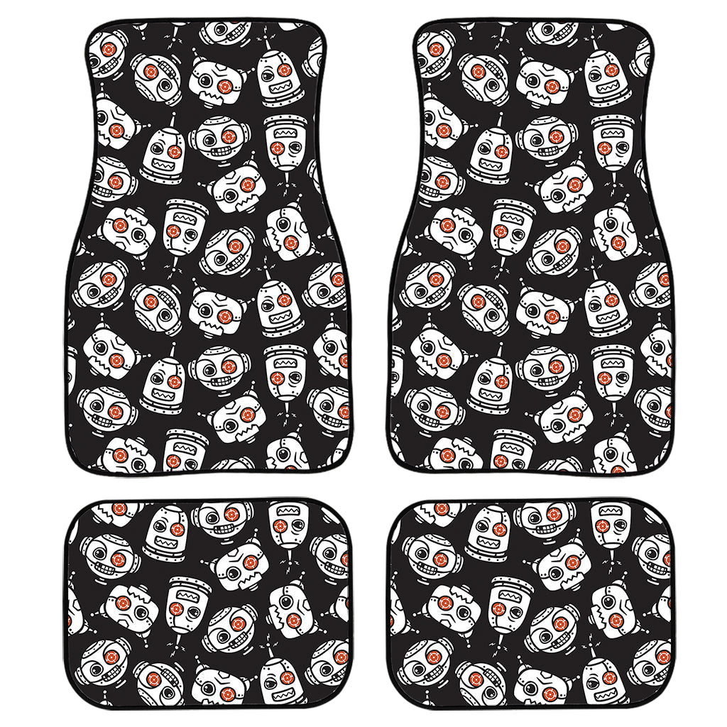 Angry Robot Pattern Print Front And Back Car Floor Mats/ Front Car Mat