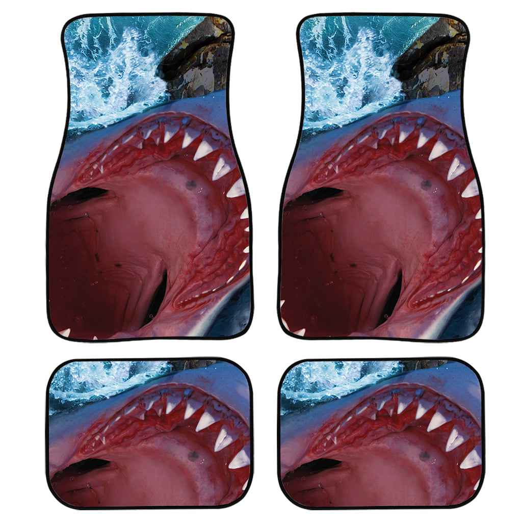 Angry Shark Print Front And Back Car Floor Mats/ Front Car Mat