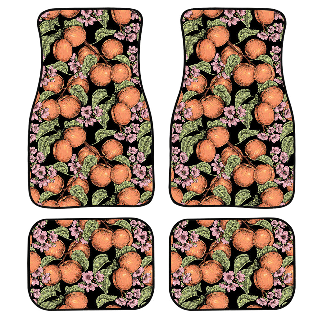 Apricot And Flower Pattern Print Front And Back Car Floor Mats/ Front Car Mat