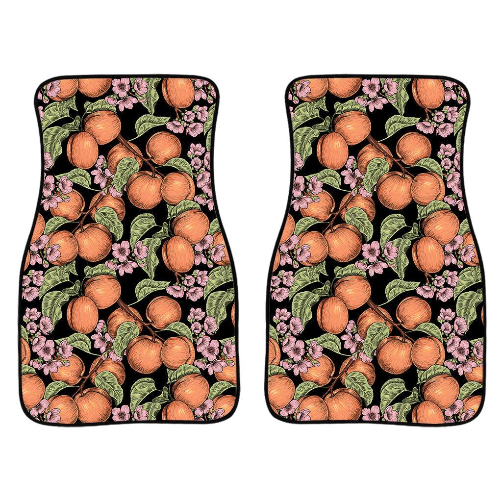 Apricot And Flower Pattern Print Front And Back Car Floor Mats/ Front Car Mat