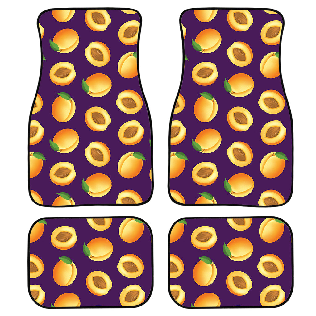Apricot Fruit Pattern Print Front And Back Car Floor Mats/ Front Car Mat