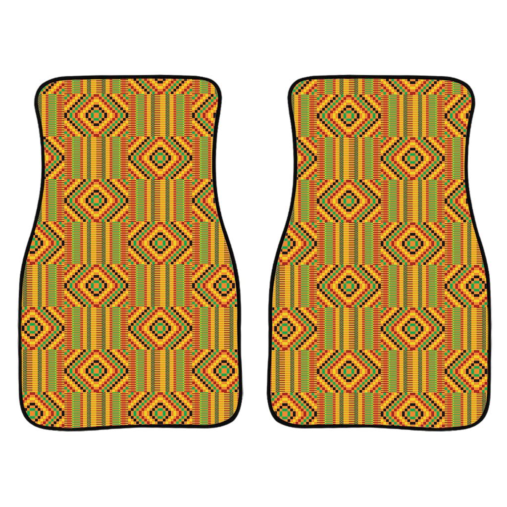 Ashanti Kente Pattern Print Front And Back Car Floor Mats/ Front Car Mat