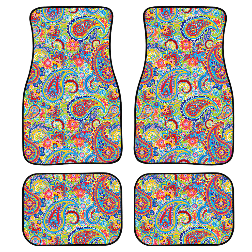 Asian Paisley Pattern Print Front And Back Car Floor Mats/ Front Car Mat