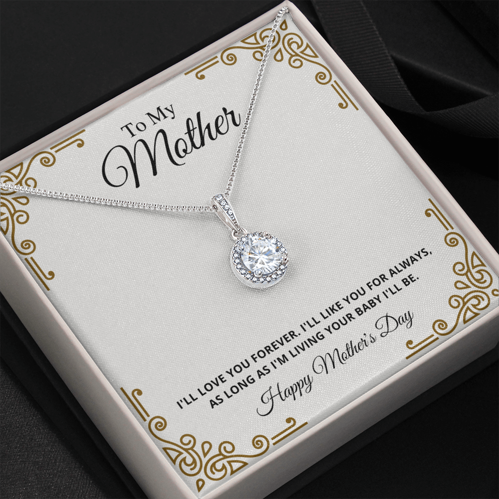 To My Mother Eternal Necklace - Always Loving & Caring Necklace/ Happy Mother''s Day/ Gift for Mom