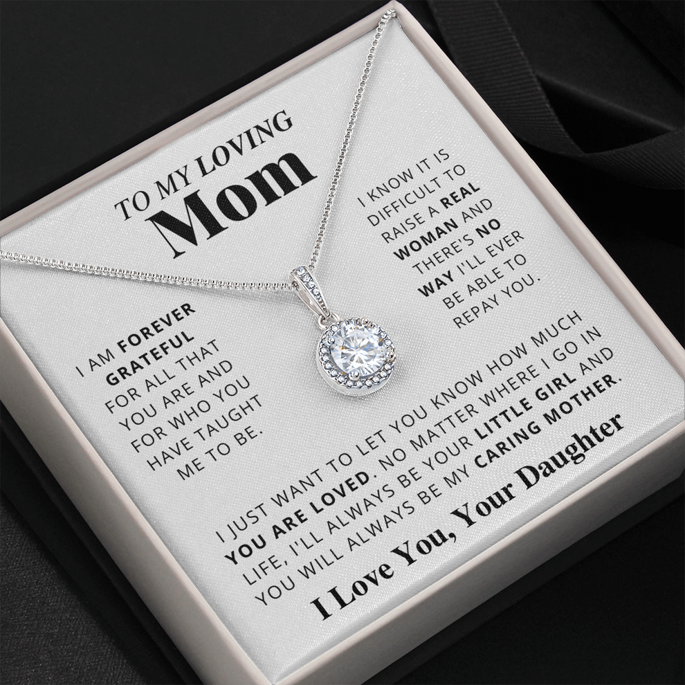 To My Mom Eternal Necklace from Daughter/ I''m Forever Grateful/ Best Jewelry Gift/ Mother''s Day Gift