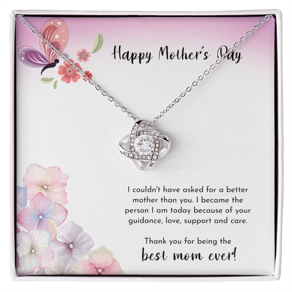 To my Mom Love Knot Necklace/ Best Mom Ever/ Gift for Mom Necklace/ Birthday Gift/ Mother''s Day Gift
