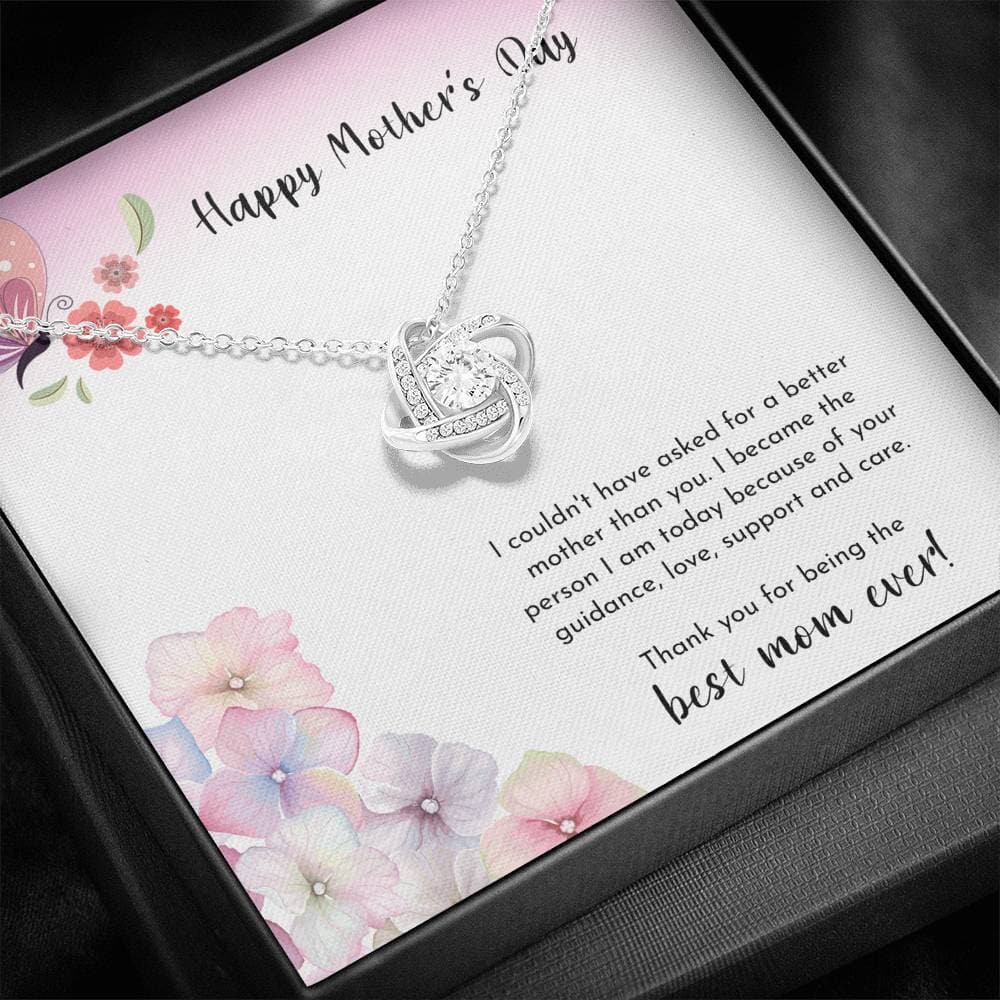 To my Mom Love Knot Necklace/ Best Mom Ever/ Gift for Mom Necklace/ Birthday Gift/ Mother