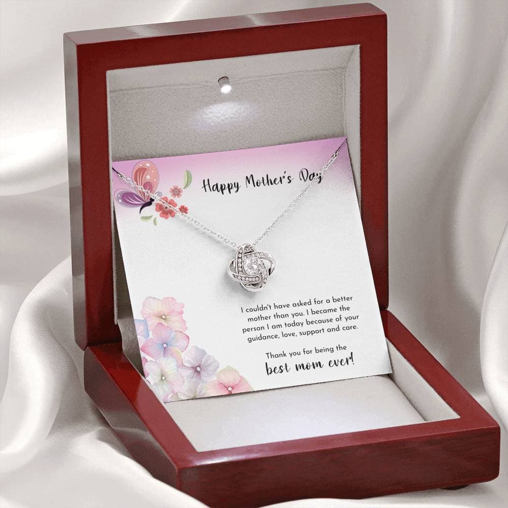 To my Mom Love Knot Necklace/ Best Mom Ever/ Gift for Mom Necklace/ Birthday Gift/ Mother