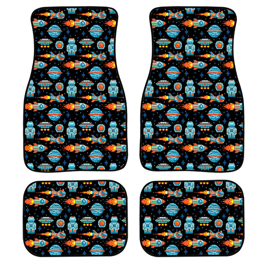 Astronaut And Space Pixel Pattern Print Front And Back Car Floor Mats/ Front Car Mat