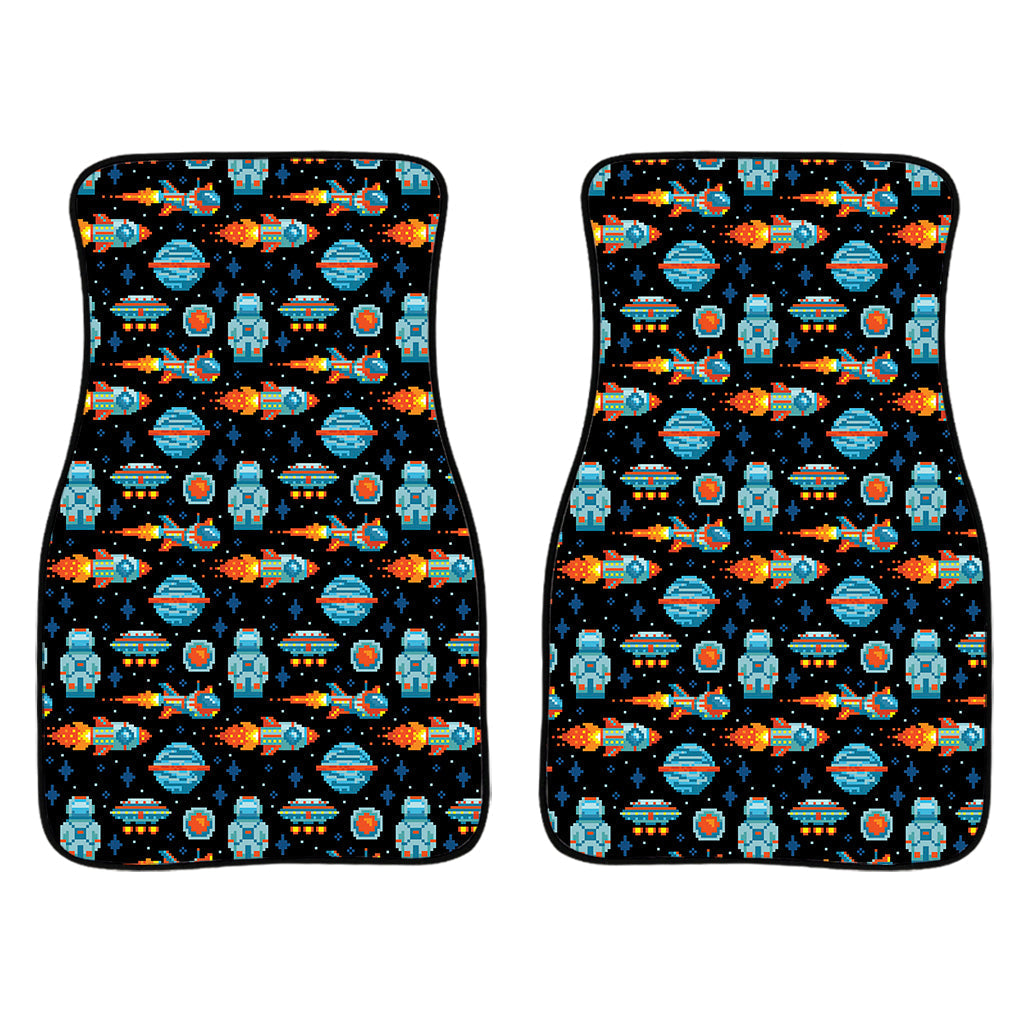 Astronaut And Space Pixel Pattern Print Front And Back Car Floor Mats/ Front Car Mat