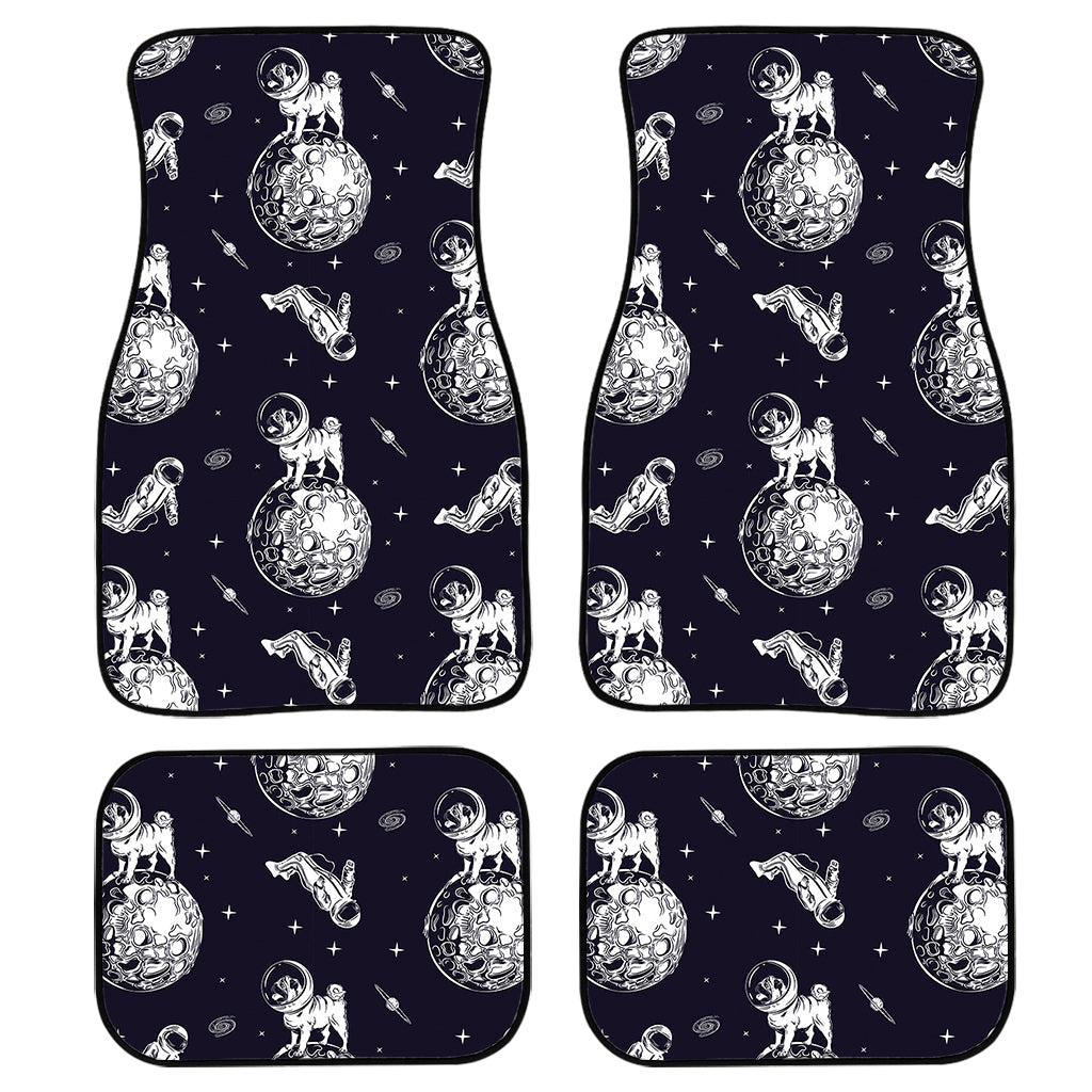 Astronaut Pug In Space Pattern Print Front And Back Car Floor Mats/ Front Car Mat