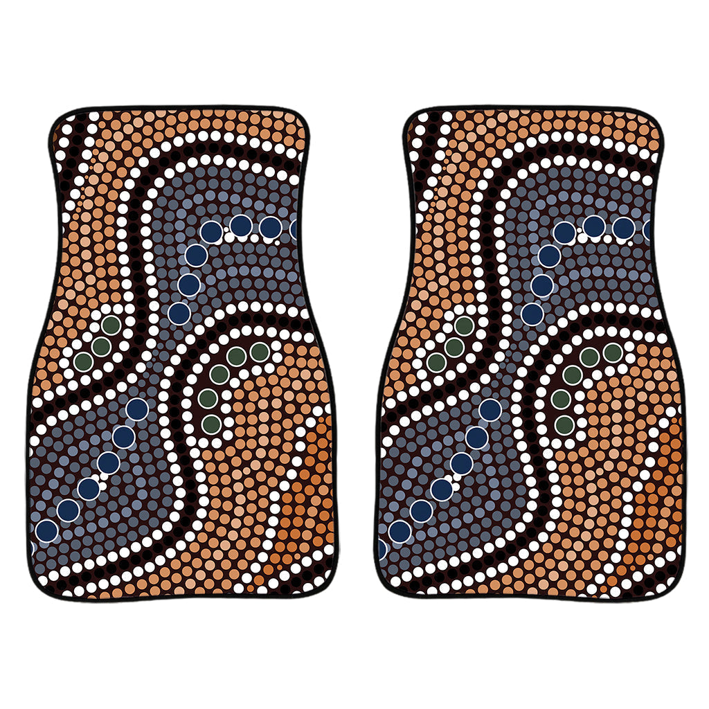 Australia River Aboriginal Dot Print Front And Back Car Floor Mats/ Front Car Mat