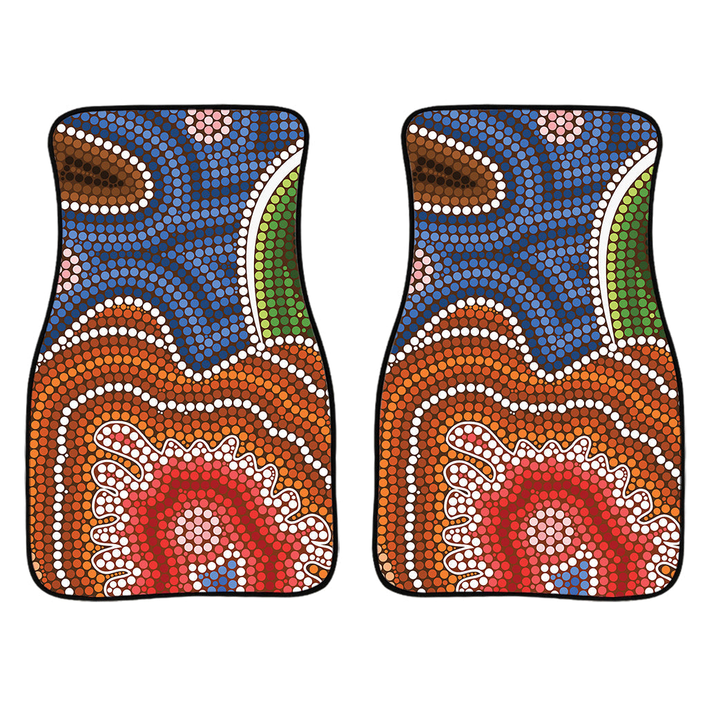 Australian Aboriginal Art Print Front And Back Car Floor Mats/ Front Car Mat