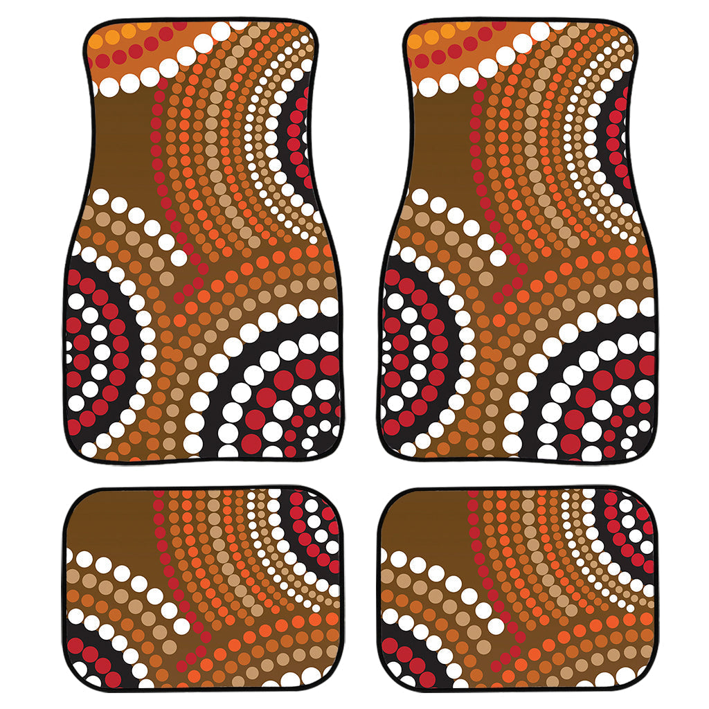 Australian Aboriginal Dot Print Front And Back Car Floor Mats/ Front Car Mat