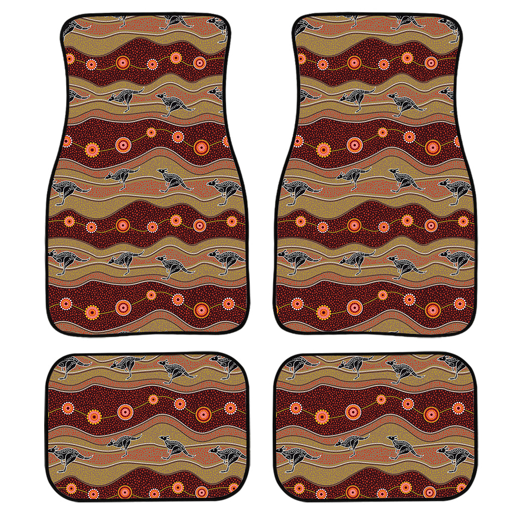 Australian Aboriginal Kangaroo Print Front And Back Car Floor Mats/ Front Car Mat