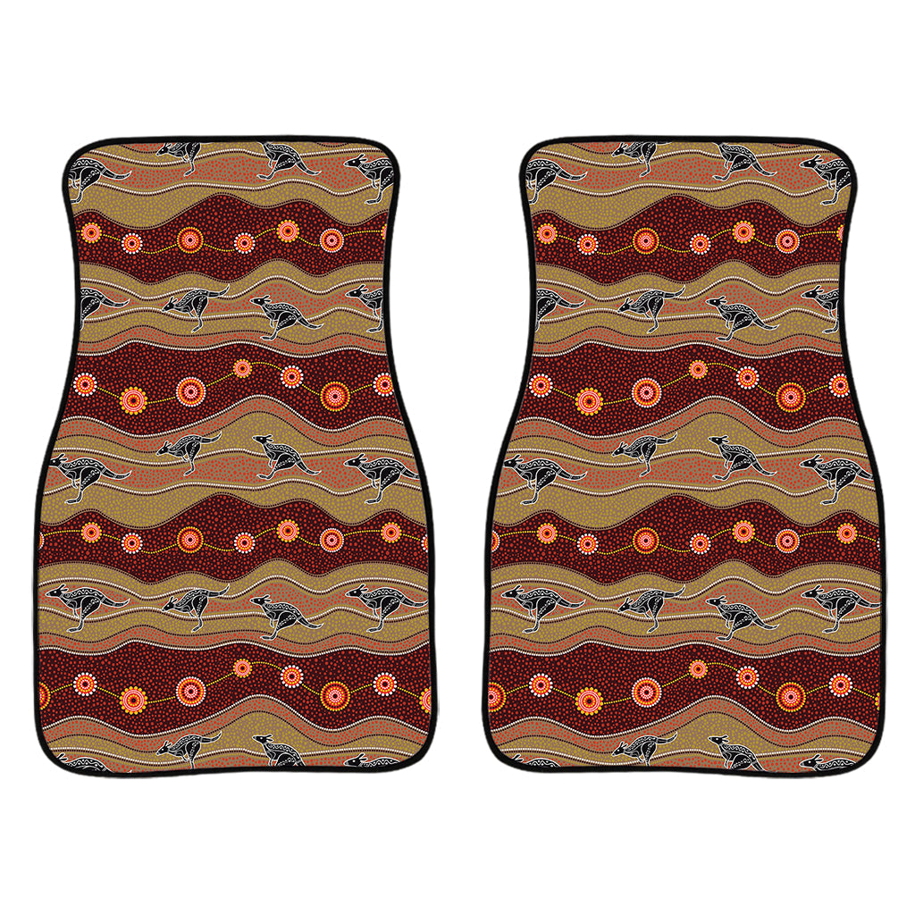 Australian Aboriginal Kangaroo Print Front And Back Car Floor Mats/ Front Car Mat