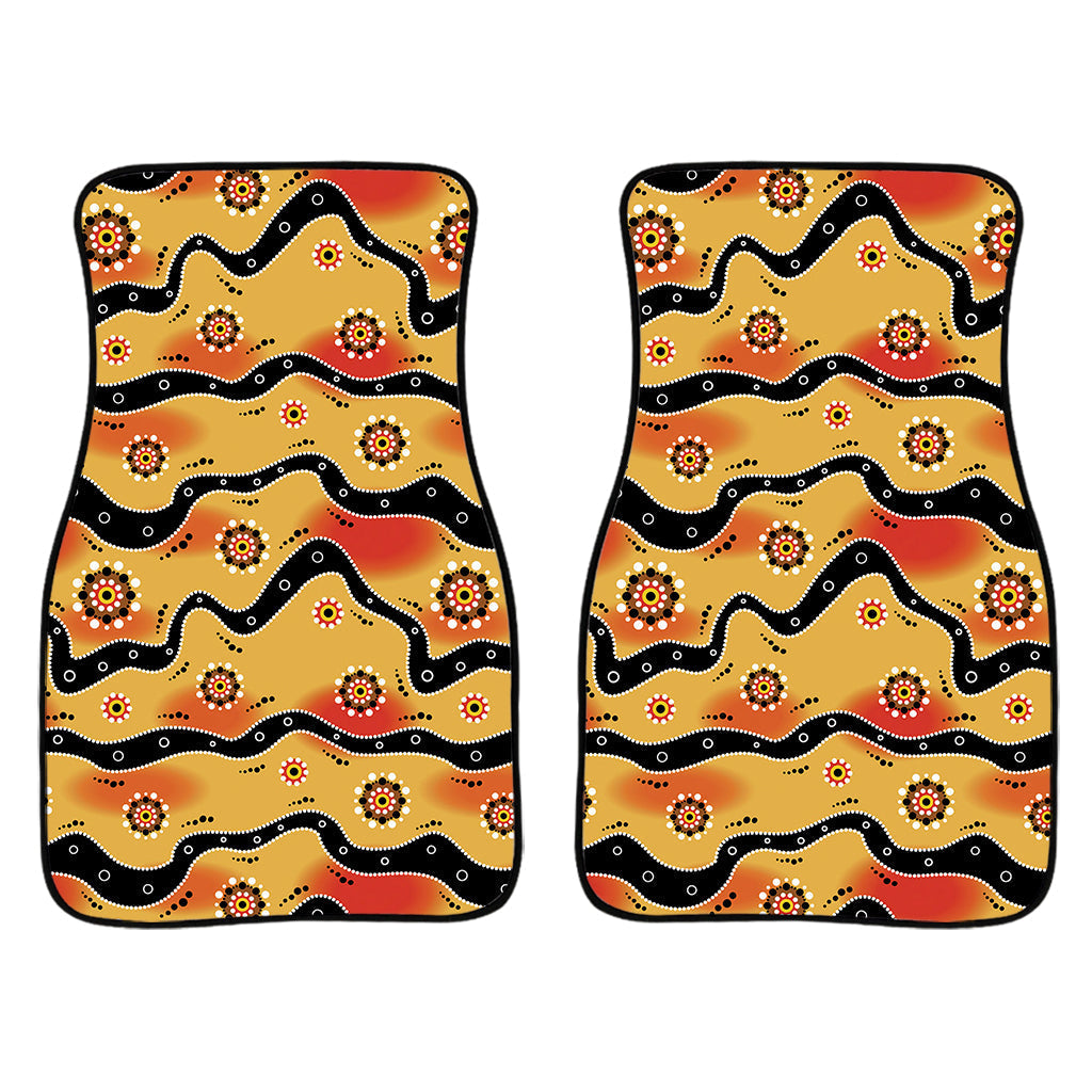 Australian Aboriginal Pattern Print Front And Back Car Floor Mats/ Front Car Mat