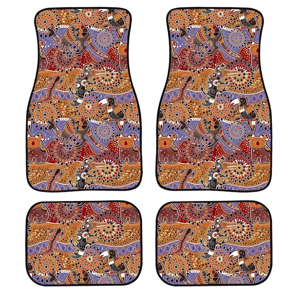 Australian Animals Pattern Print Front And Back Car Floor Mats/ Front Car Mat