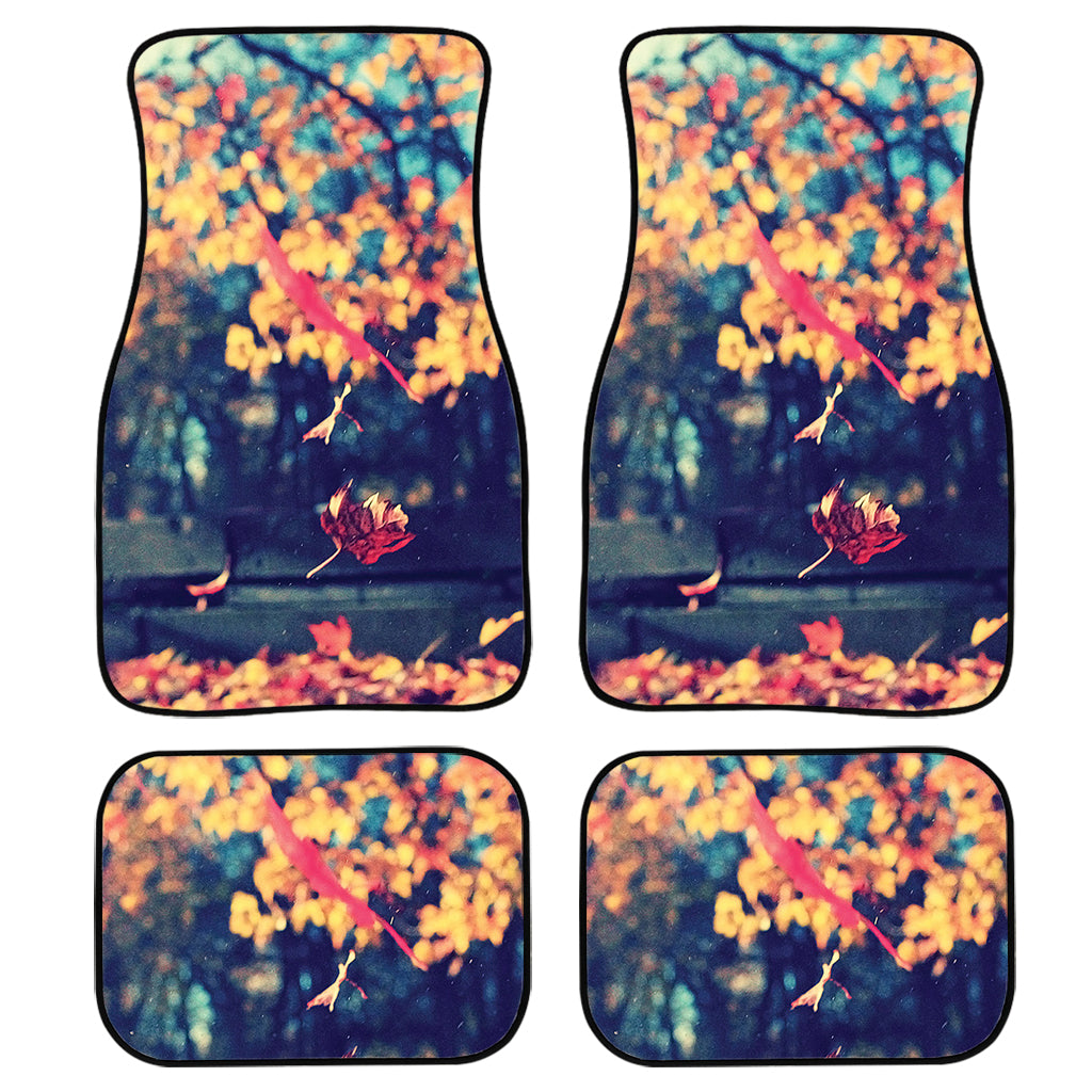 Autumn Leaves Print Front And Back Car Floor Mats/ Front Car Mat