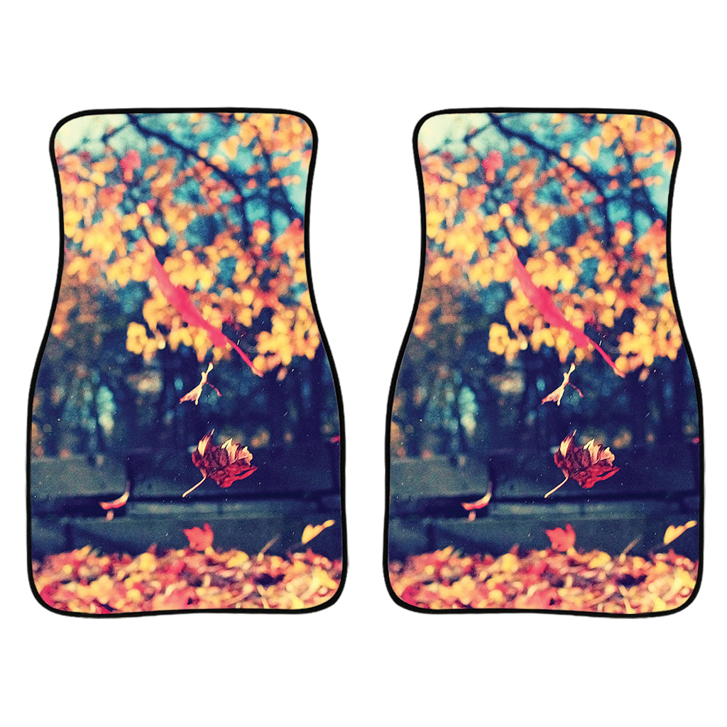 Autumn Leaves Print Front And Back Car Floor Mats/ Front Car Mat