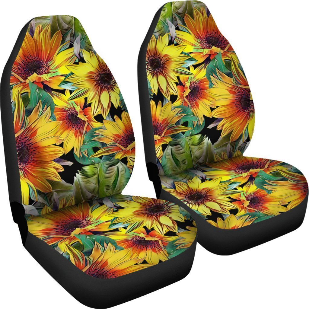 Autumn Sunflower Pattern Print Universal Fit Car Seat Covers