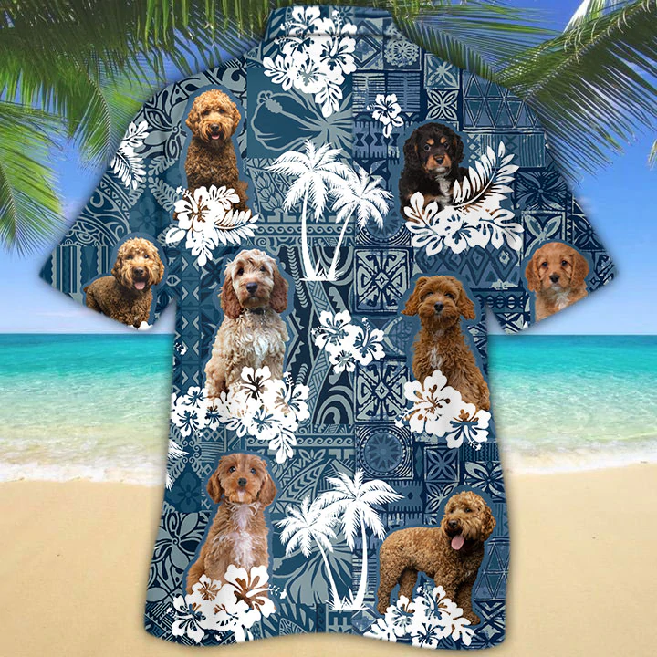 Cavapoo Hawaiian Shirt/ Dog Summer Aloha Hawaiian Shirt for Men/ Women