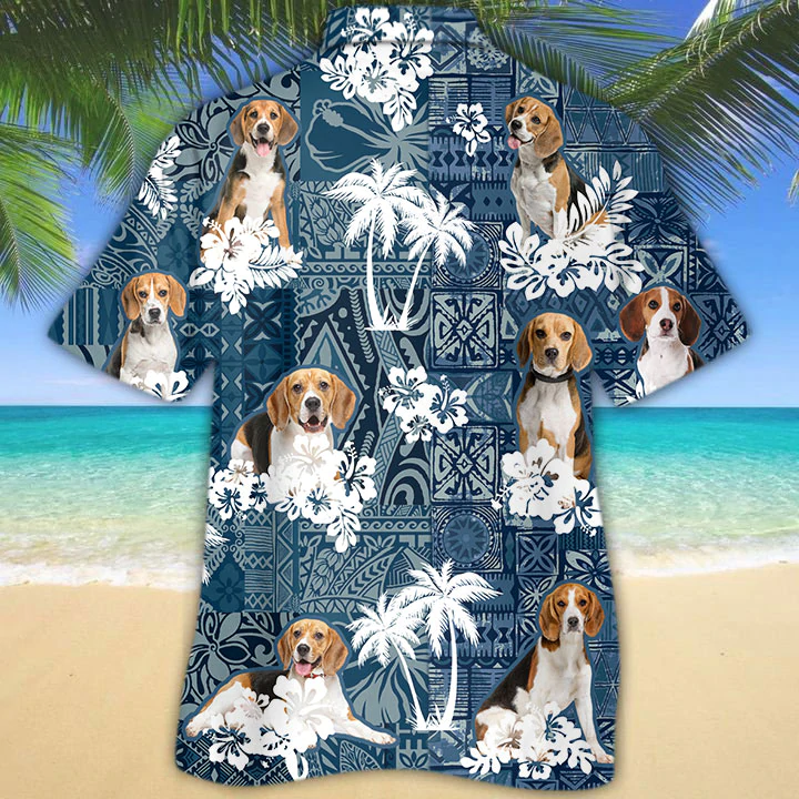 Beagle Hawaiian Shirt/ Dog Hawaiian Shirt Men women/ Short Sleeve Hawaiian Aloha Shirt