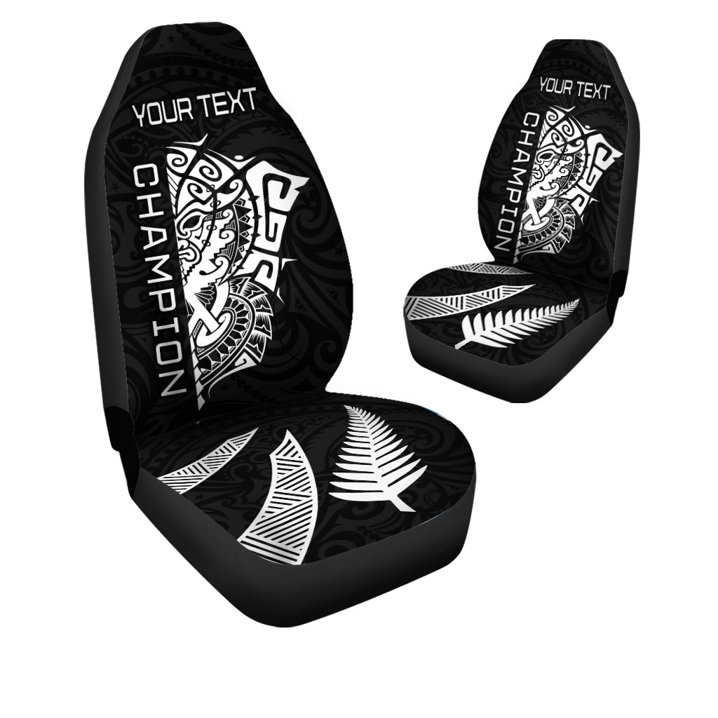 Custom New Zealand Rugby Car Seat Covers Haka All Black mix Ta Moko