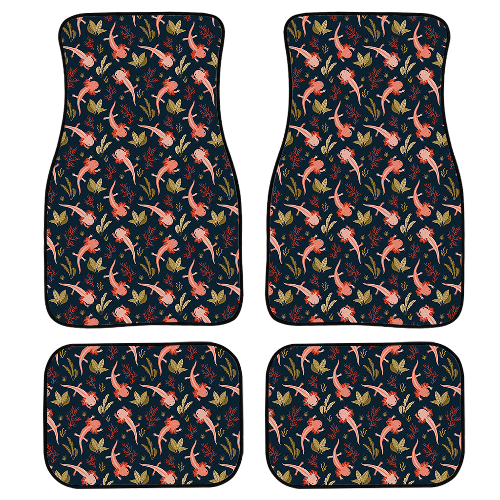 Baby Axolotl Pattern Print Front And Back Car Floor Mats/ Front Car Mat