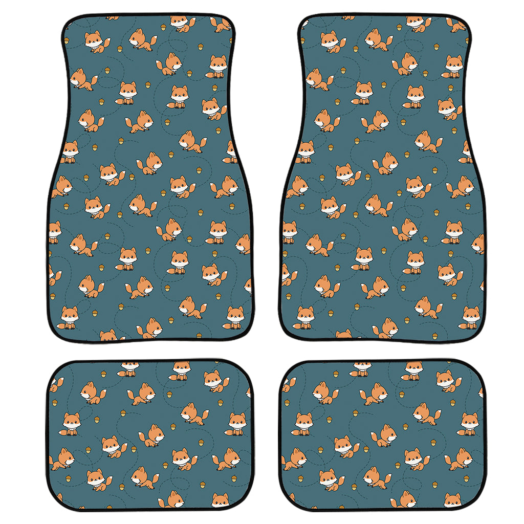 Baby Fox Pattern Print Front And Back Car Floor Mats/ Front Car Mat