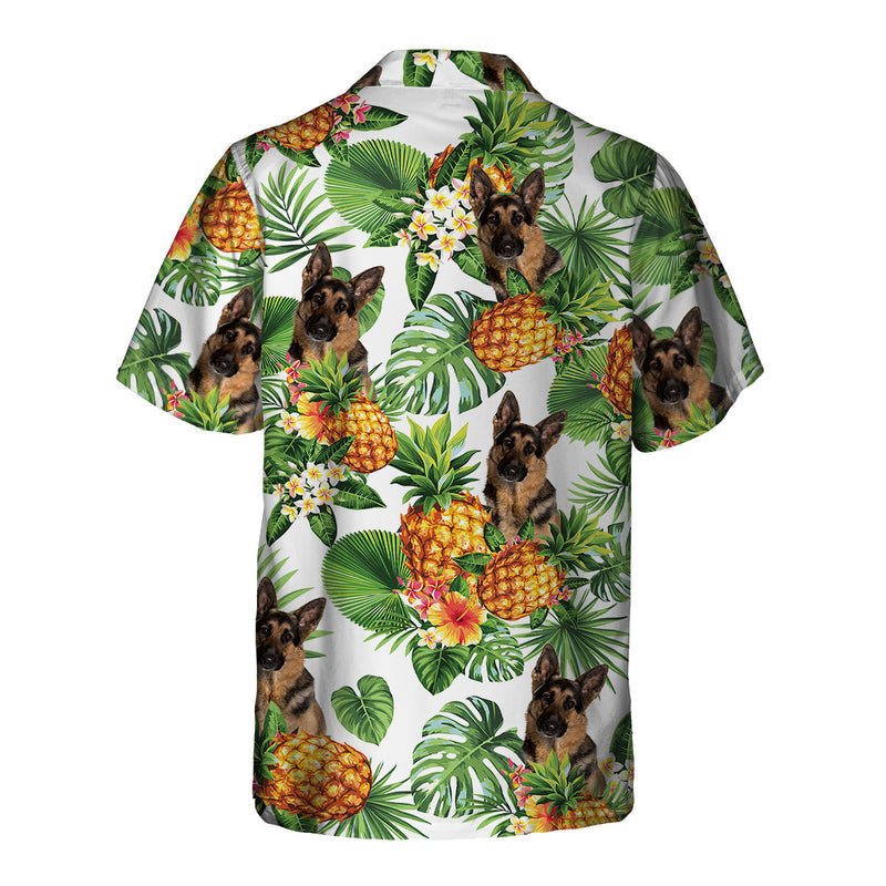 German Shepherd Dog Tropical Pattern Hawaiian Shirt/ Dog lover Hawaiian Shirt/ summer gift for men and women