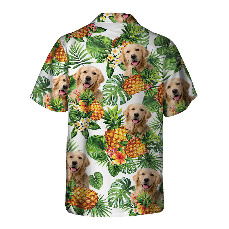 Golden Retriever Tropical Pattern Hawaiian Shirt/ Dog lover Hawaiian Shirt/ summer gift for men and women