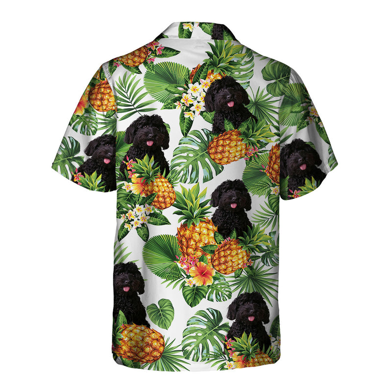 Labradoodle Tropical Pattern Hawaiian Shirt/ Dog lover Hawaiian Shirt/ summer gift for men and women