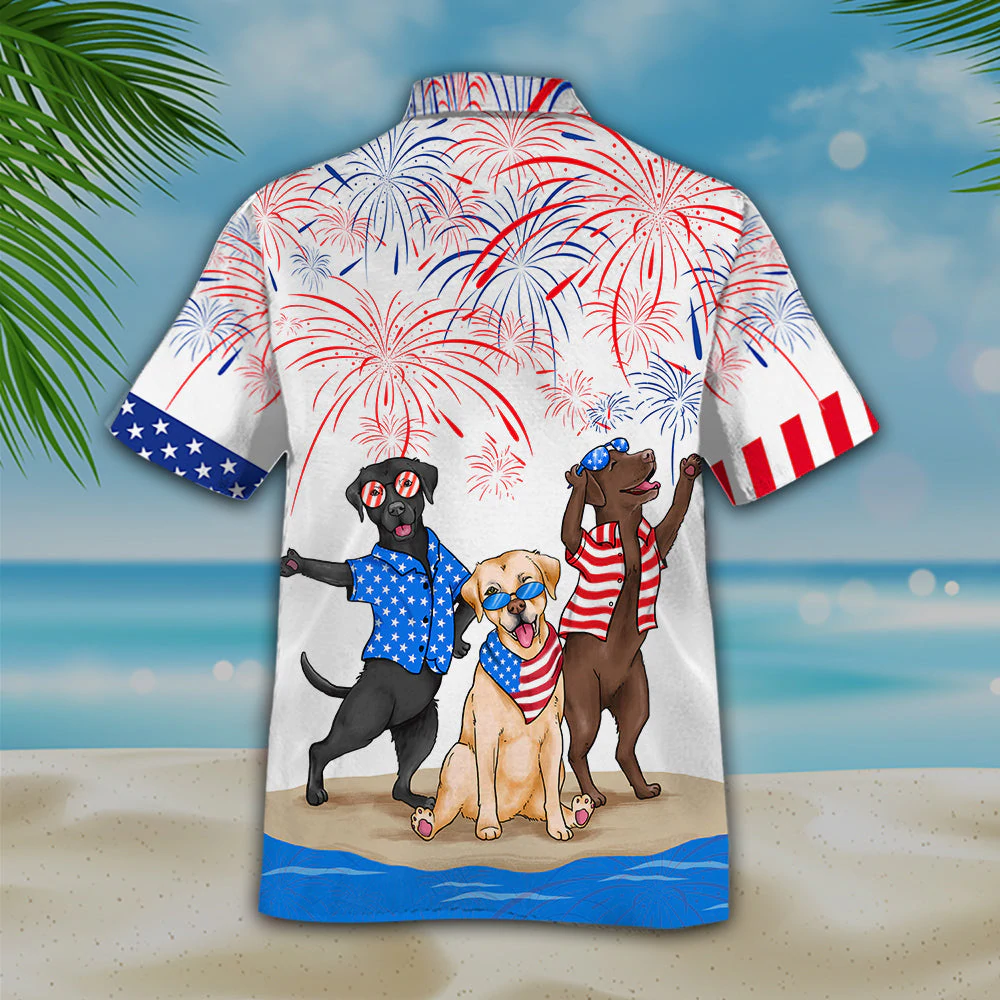 Labrador Hawaiian Shirts - Independence Is Coming/ USA Patriotic Hawaiian Shirt